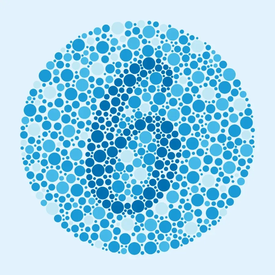 Color test 6 blues