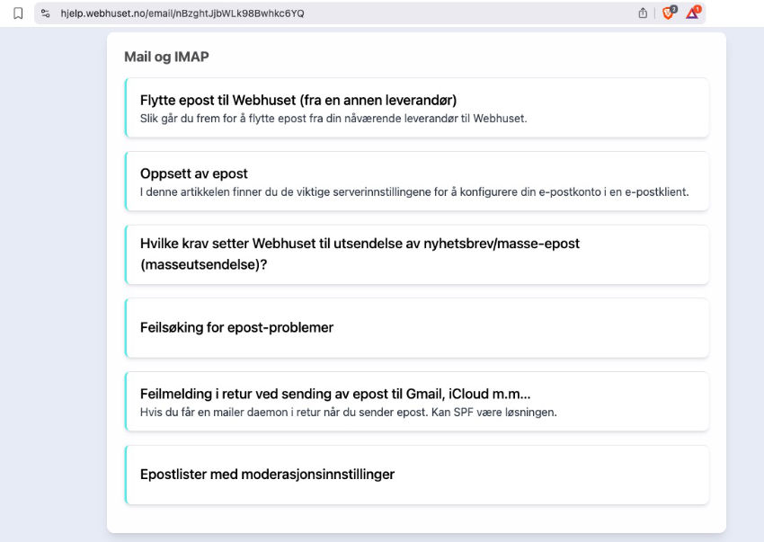 Hvordan flytte e-postkontoer med innhold fra ett webhotell til et annet (uten å miste e-post)
